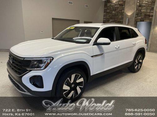 Pure White 2025 Volkswagen Atlas Cross Sport 2.0T SE w/Technology