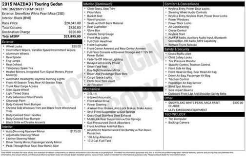 2015 Mazda Mazda3 i Touring