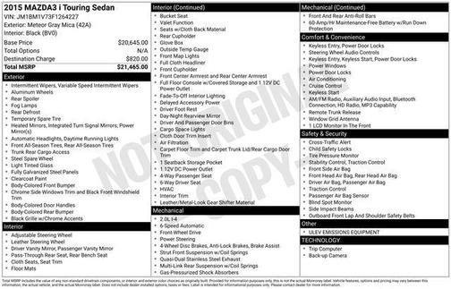 2015 Mazda Mazda3 i Touring