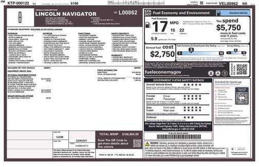 Infinite Black Metallic Clearcoat 2027 Lincoln Navigator Reserve
