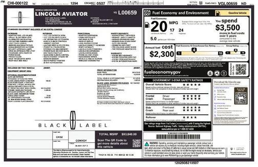 Black Metallic 2027 Lincoln Aviator Black Label AWD