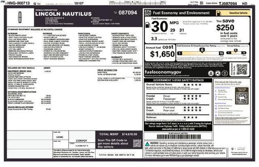 Gray Matter Metallic Clearcoat 2026 Lincoln Nautilus Reserve