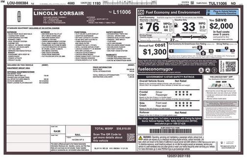CRYSTAL WHITE MET CC 2026 Lincoln Corsair Grand Touring