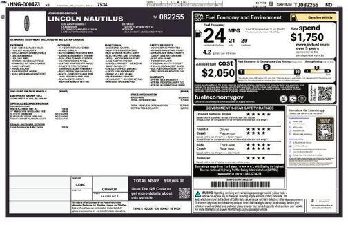White Platinum Clearcoat Metallic 2026 Lincoln Nautilus Premiere