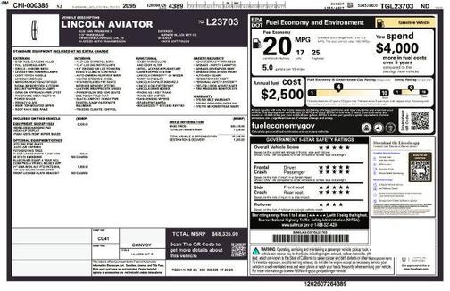 Infinite Black Metallic Clearcoat 2026 Lincoln Aviator Premiere