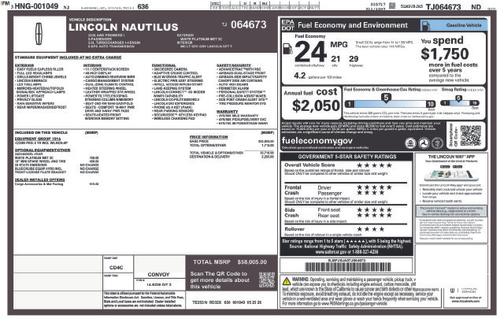 White Platinum Clearcoat Metallic 2026 Lincoln Nautilus Premiere