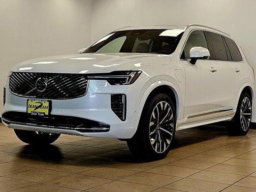Crystal White Pearl 2026 Volvo XC90 Plug-In Hybrid Ultra, T8 AWD, Electric/Gasoline, Bright, 7 Seats