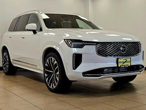 Crystal White Pearl 2026 Volvo XC90 Plug-In Hybrid Ultra, T8 AWD, Electric/Gasoline, Bright, 7 Seats