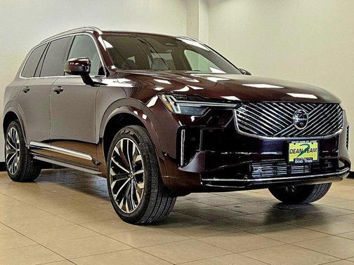 Mulberry Red Metallic 2026 Volvo XC90 Plug-In Hybrid Ultra, T8 AWD, Electric/Gasoline, Bright, 7 Seats