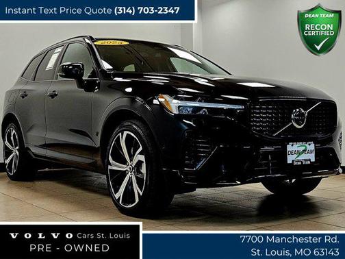 Onyx Black Metallic 2025 Volvo XC60 Plug-In Hybrid Ultra, T8 AWD Electric/Gasoline, Dark