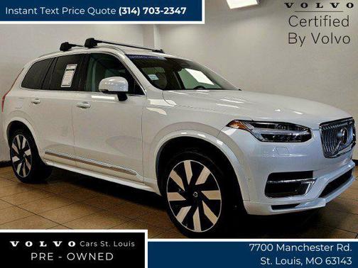 Crystal White Metallic 2023 Volvo XC90 Recharge Plug-In Hybrid T8 Ultimate 6-Seater