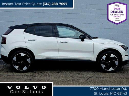 Crystal White Metallic 2026 Volvo EX30 Plus Twin Motor Performance, Fully electric