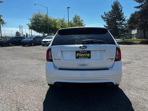 White Platinum Metallic Tri-Coat 2014 Ford Edge Sport