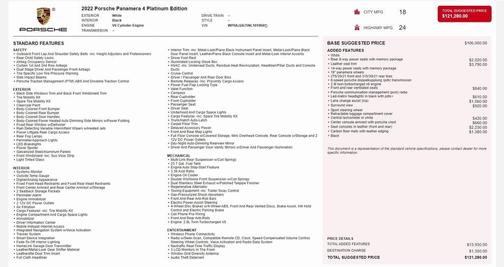 2022 Porsche Panamera 4