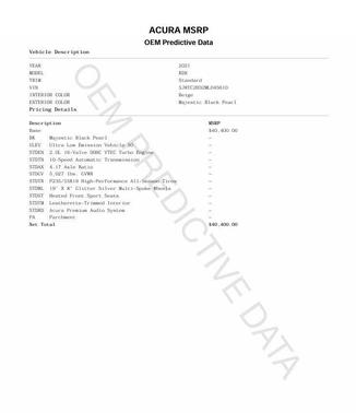 2021 Acura RDX Base