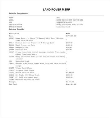 2023 Land Rover Range Rover First Edition