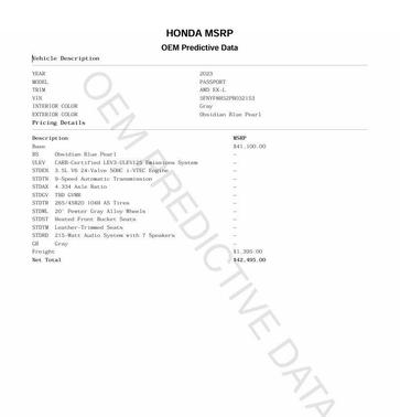2023 Honda Passport AWD EX-L