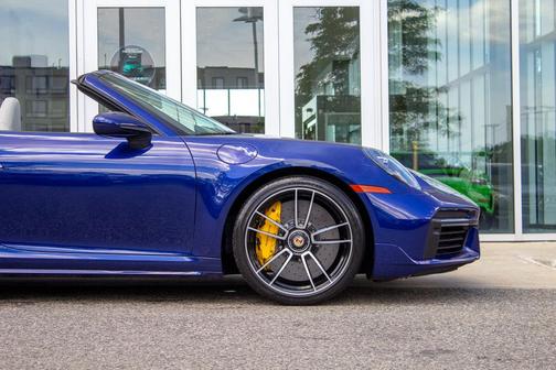Blue 2021 Porsche 911 Turbo S Cabriolet