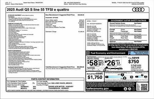 2025 Audi Q5 55 S line Premium Plus
