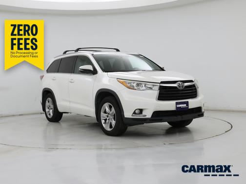 White 2015 Toyota Highlander Limited Platinum