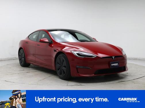 Red 2021 Tesla Model S Plaid