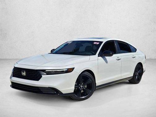 White 2025 Honda Accord Hybrid Sport-L