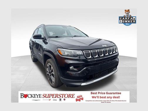 Diamond Black Crystal Pearlcoat 2022 Jeep Compass Limited