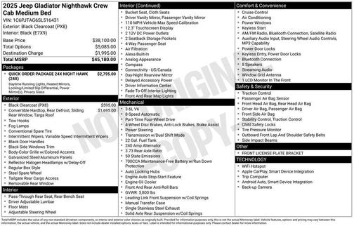 2025 Jeep Gladiator Nighthawk