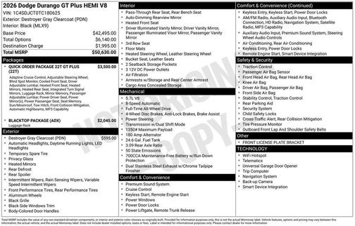 2026 Dodge Durango GT Plus