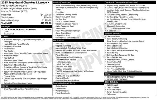 2025 Jeep Grand Cherokee L Laredo