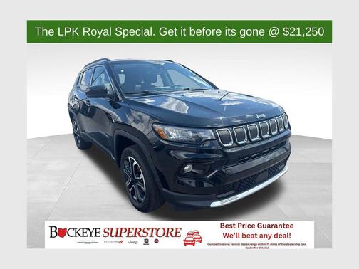 Diamond Black Crystal Pearlcoat 2022 Jeep Compass Limited