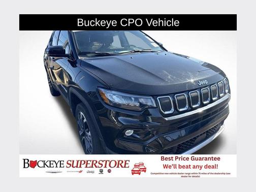 Diamond Black Crystal Pearlcoat 2022 Jeep Compass Limited