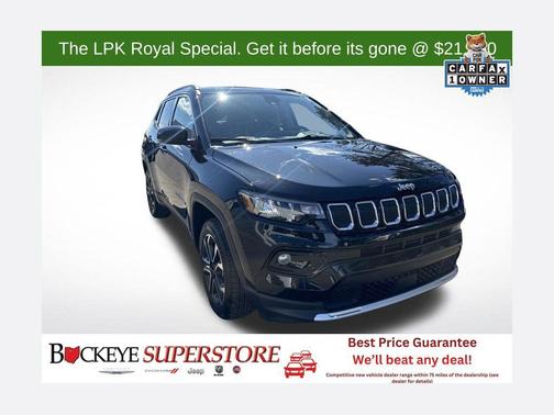 Diamond Black Crystal Pearlcoat 2022 Jeep Compass Limited