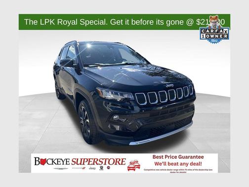 Diamond Black Crystal Pearlcoat 2022 Jeep Compass Limited