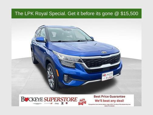 Blue 2021 Kia Seltos SX Turbo