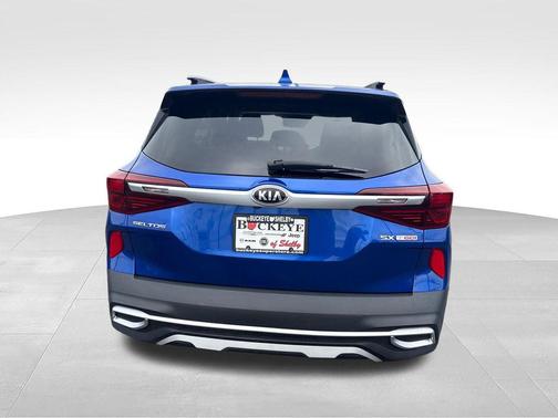 Blue 2021 Kia Seltos SX Turbo