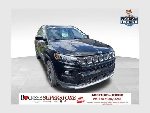 Diamond Black Crystal Pearlcoat 2022 Jeep Compass Limited