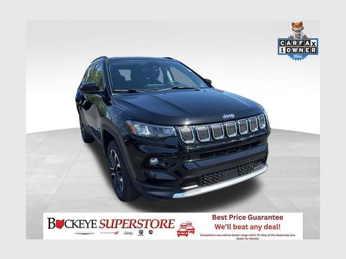 Diamond Black Crystal Pearlcoat 2022 Jeep Compass Limited