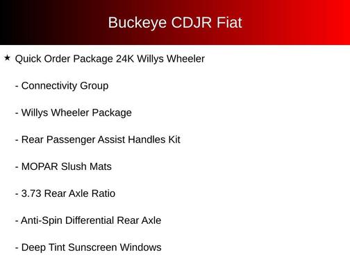 Gobi Clearcoat 2018 Jeep Wrangler JK Unlimited Willys Wheeler W