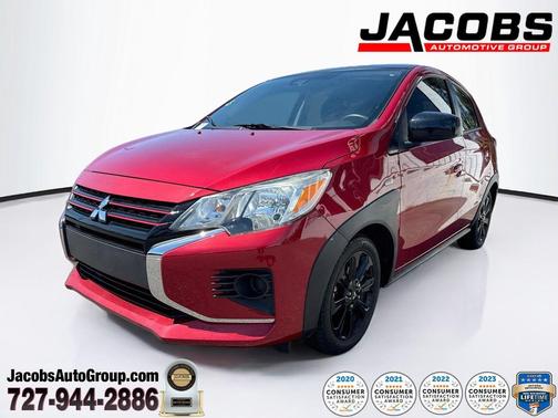 Infrared Metallic w/Black Roof 2023 Mitsubishi Mirage Black Edition