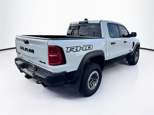 Bright White Clearcoat 2025 RAM 1500 RHO Crew Cab 4x4 5'7' Box