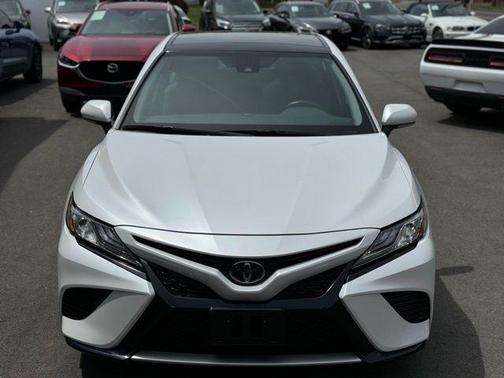 White 2019 Toyota Camry XSE
