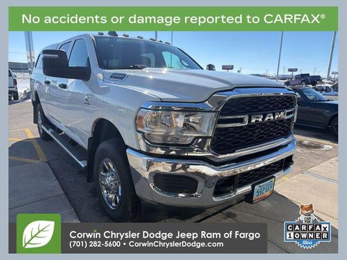 Bright White Clearcoat 2024 RAM 2500 Tradesman Crew Cab 4x4 6'4' Box