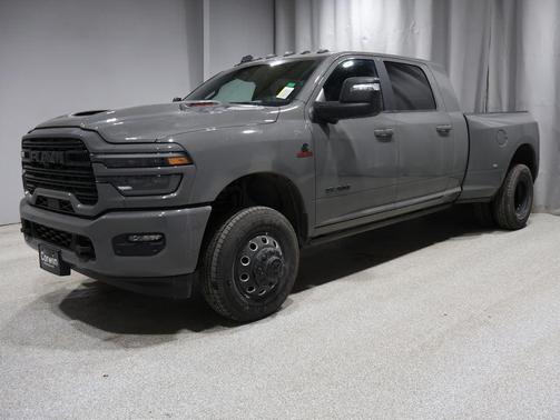 Ceramic Gray Clearcoat 2026 RAM 3500 Laramie Mega Cab 4x4 6'4' Box