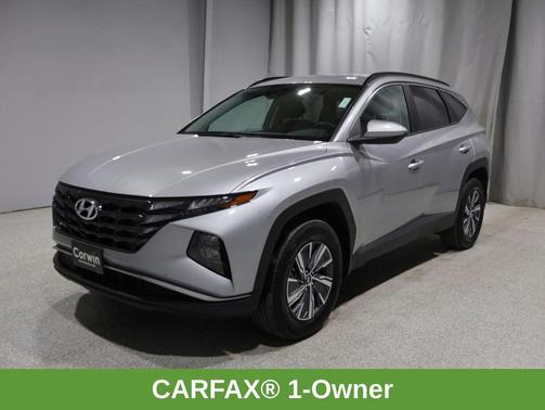 Shimmering Silver 2024 Hyundai TUCSON Hybrid Blue