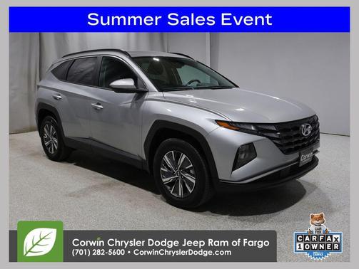 Shimmering Silver 2024 Hyundai TUCSON Hybrid Blue