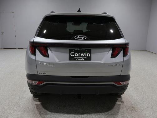 Shimmering Silver 2024 Hyundai TUCSON Hybrid Blue