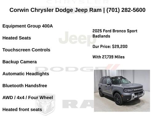 CARBONIZED GRAY METALLIC 2025 Ford Bronco Sport Badlands