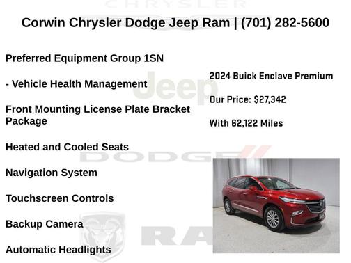 Cherry Red Tintcoat 2024 Buick Enclave Premium AWD