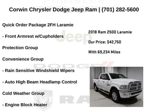 2018 RAM 2500 Laramie Crew Cab 4x4 6'4' Box